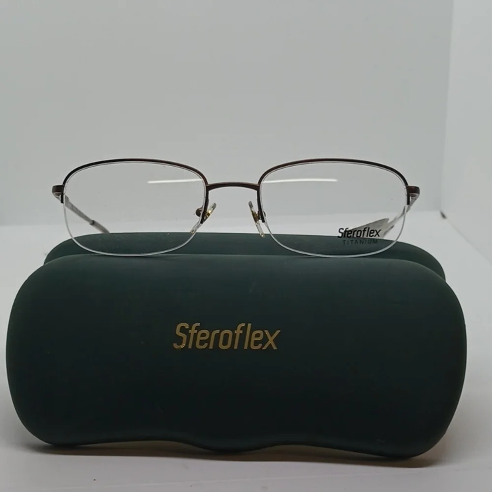 NWT UNISEX SFEROFLEX EYEGLASS FRAMES 4032 BROWN
